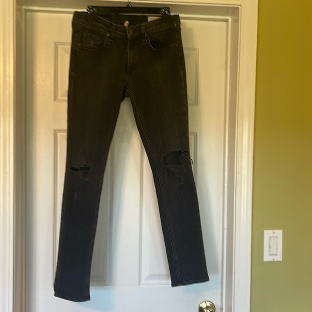 Rag & Bone black washed ripped skinny jeans Size 27